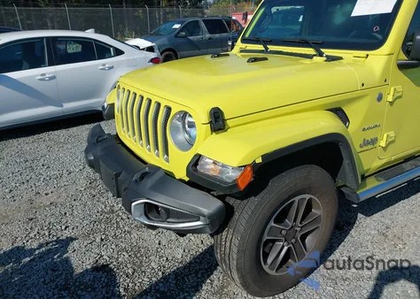 2023 Jeep Wrangler 4-Door Sahara 4X4 из США, поврежденный, VIN 1C4HJXEN5PW570760